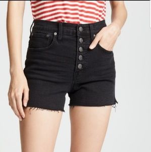 Madewell Hi-Rise Denim Shorts Button Front sz 32